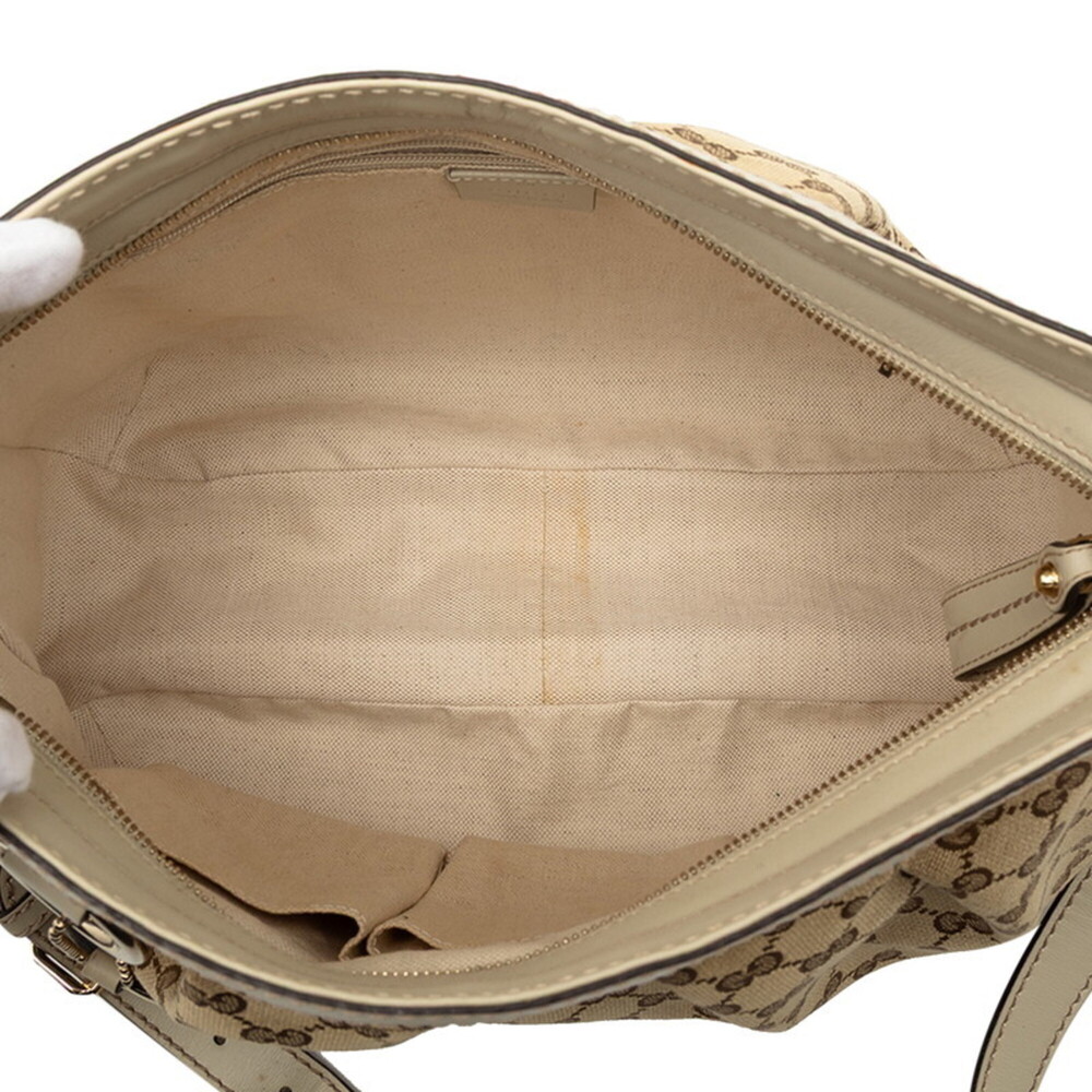 GUCCI Authentic Cream Leather Shoulder Bag - Picture 4 of 7